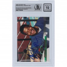 Michael Strahan New York Giants Autographed 1993 Topps Stadium Club #384 Beckett Fanatics Witnessed Authenticated 10 Rookie Card