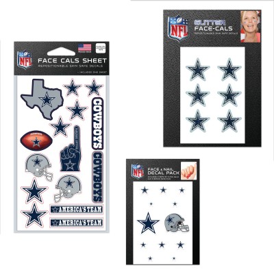 Dallas Cowboys WinCraft 4 x 7 Waterless Tattoos Set