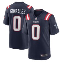 New England Patriots Christian Gonzalez Nike Navy Team Game Jersey