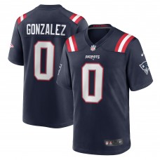 New England Patriots Christian Gonzalez Nike Navy Team Game Jersey