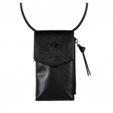 Baltimore Ravens Black Hybrid Leather Crossbody Cell Phone Wallet