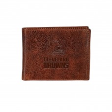 Cleveland Browns Bi-Fold Leather Passcase Wallet