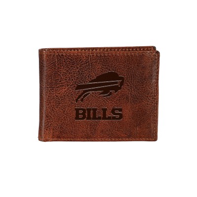 Buffalo Bills Bi-Fold Leather Passcase Wallet
