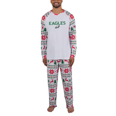 Футболка с длинным рукавом и штаны Philadelphia Eagles Concepts Sport Tidings Knit Pajama Set - Gray