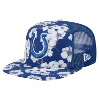 Indianapolis Colts New Era Royal Adventure Pattern Golfer Snapback Hat