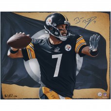 Ben Roethlisberger Pittsburgh Steelers Autographed Fanatics Authentic 16 x 20 Photo Print - Art by Brian Konnick - Limited Edition #1 of 50