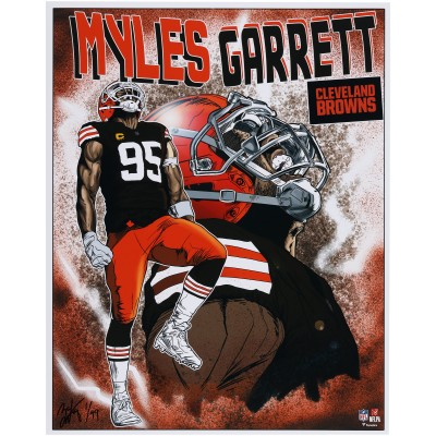 Myles Garrett Cleveland Browns Fanatics Authentic 16 x 20 Photo Print - Art by Brian Kong - Limited Edition of 99