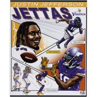 Justin Jefferson Minnesota Vikings Fanatics Authentic 16 x 20 Photo Print - Art by Brian Kong - Limited Edition of 99