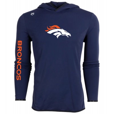 Футболка с длинным рукавом с капюшоном Denver Broncos Greyson Clothiers Navy Colorado