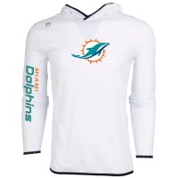 Miami Dolphins Greyson Clothiers White Colorado Long Sleeve Hoodie T-Shirt