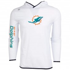 Miami Dolphins Greyson Clothiers White Colorado Long Sleeve Hoodie T-Shirt