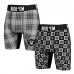 Las Vegas Raiders Rock Em Socks Two-Pack Plaid and Checkerboard Boxer Briefs