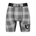 Las Vegas Raiders Rock Em Socks Two-Pack Plaid and Checkerboard Boxer Briefs