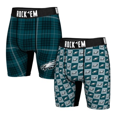 Трусы Philadelphia Eagles Rock Em Socks Two-Pack Plaid and Checkerboard