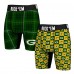 Green Bay Packers Rock Em Socks Two-Pack Plaid and Checkerboard Boxer Briefs