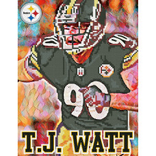 Pittsburgh Steelers T.J. Watt Diamond Painting Art Craft Kit