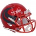 Tank Dell Houston Texans Autographed Fanatics Authentic Riddell Alternate Speed Mini Helmet