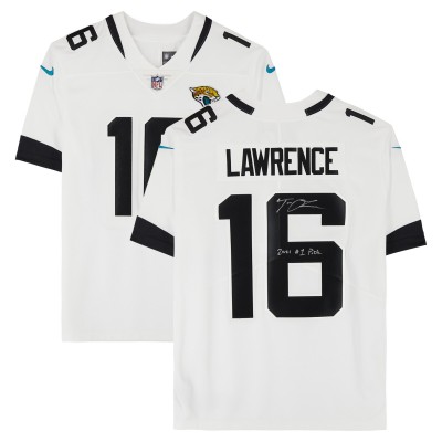 Trevor Lawrence Jacksonville Jaguars Autographed Fanatics Authentic White Nike Limited Jersey with 2021 #1 Pick Inscription