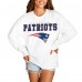 Женская New England Patriots Gameday Couture White Big Goals Oversized Long Sleeve T-Shirt Женская New England Patriots Gameday Couture White Big Goals Oversized Long Sleeve T-Shirt
