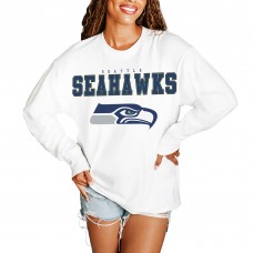 Женская Seattle Seahawks Gameday Couture White Big Goals Oversized Long Sleeve T-Shirt Женская Seattle Seahawks Gameday Couture White Big Goals Oversized Long Sleeve T-Shirt