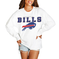 Женская футболка с длинным рукавом Buffalo Bills Gameday Couture White Big Goals Oversized
