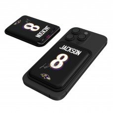 Baltimore Ravens Lamar Jackson Keyscaper Black Magnetic Credit Card Wallet