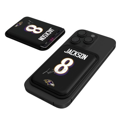 Baltimore Ravens Lamar Jackson Keyscaper Black Magnetic Credit Card Wallet
