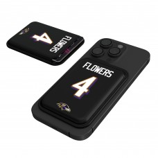 Baltimore Ravens Zay Flowers Keyscaper Black Magnetic Credit Card Wallet