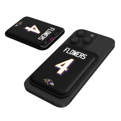 Baltimore Ravens Zay Flowers Keyscaper Black Magnetic Credit Card Wallet