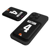 Cleveland Browns Deshaun Watson Keyscaper Black Magnetic Credit Card Wallet