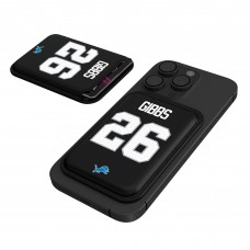 Detroit Lions Jahmyr Gibbs Keyscaper Black Magnetic Credit Card Wallet