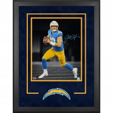 Justin Herbert Los Angeles Chargers Autographed Fanatics Authentic Deluxe Framed 16 x 20 Spotlight Photograph