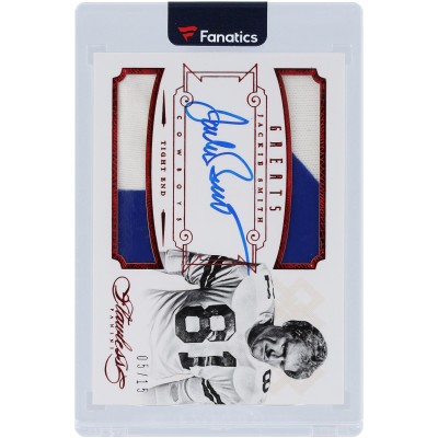 Jackie Smith Dallas Cowboys Autographed 2014 Panini Flawless Ruby Dual Two-Color Relic #27 #5/15 Card