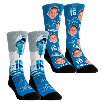 Две пары носков Jared Goff Detroit Lions Rock Em Socks Unisex NFL-Player