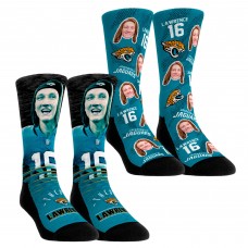 Unisex Jacksonville Jaguars Trevor Lawrence Rock Em Socks NFL-Player Two-Pack Crew Socks Set