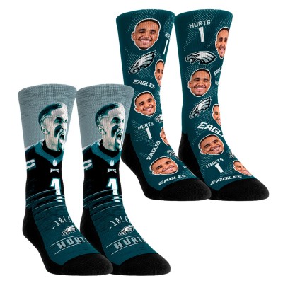 Две пары носков Jalen Hurts Philadelphia Eagles Rock Em Socks Unisex NFL-Player