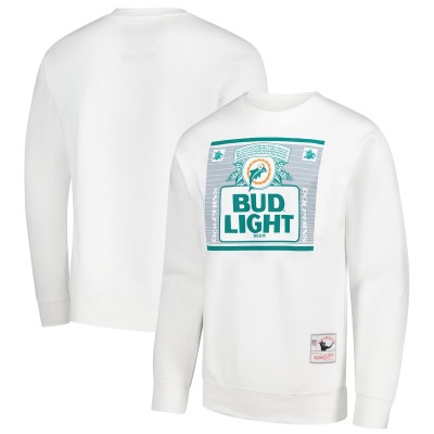 Кофта Miami Dolphins Mitchell & Ness x Bud Light White The Crest
