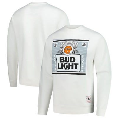 Cincinnati Bengals Mitchell & Ness x Bud Light White The Crest Pullover Sweatshirt