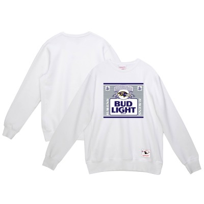 Свитшот Baltimore Ravens Mitchell & Ness x Bud Light The Crest - White