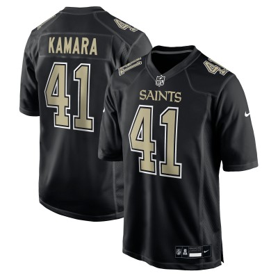 Игровая джерси New Orleans Saints Alvin Kamara Nike Carbon Black Fashion Game