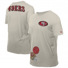 San Francisco 49ers New Era Light Beige Multi Patch T-Shirt