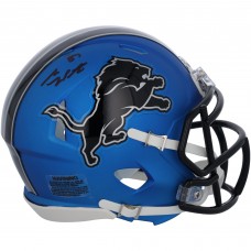 Sam LaPorta Detroit Lions Autographed Fanatics Authentic Riddell 2024 Alternate Speed Mini Helmet