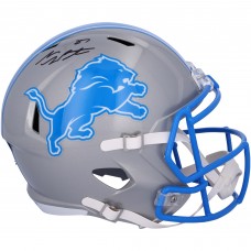 Sam LaPorta Detroit Lions Autographed Fanatics Authentic Riddell 2024 Speed Replica Helmet
