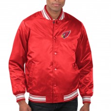 Arizona Cardinals Starter Cardinal Printed Team Logo Satin Varsity Full-Snap Jacket