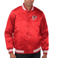 Куртка на кнопках Atlanta Falcons Starter Red Printed Team Logo Satin Varsity