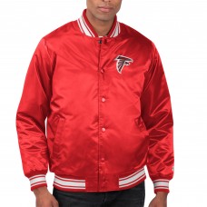 Куртка на кнопках Atlanta Falcons Starter Red Printed Team Logo Satin Varsity