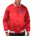 New York Giants Starter Red Printed Team Logo Satin Varsity Full-Snap Jacket