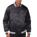 Рубашка Carolina Panthers Starter Black Printed Team Logo Satin Varsity Jacket Рубашка Carolina Panthers Starter Black Printed Team Logo Satin Varsity Jacket