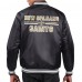 New Orleans Saints Starter Black Printed Team Logo Satin Varsity Full-Snap Jacket