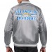 Los Angeles Chargers Starter Gray Printed Team Logo Satin Varsity Full-Snap Jacket